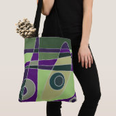 Abstract Surfred Green Paars Tote Bag (Dichtbij)
