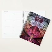 Abstract Surreal Fantasie Fractale Naam Hartslag Planner (Display)