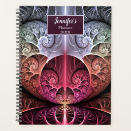 Abstract Surreal Fantasie Fractale Naam Hartslag Planner