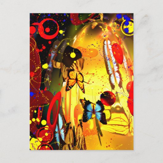 Abstract surrealisme briefkaart (Voorkant)