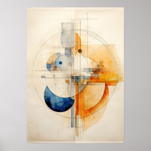 Abstract Surrealisme Expressionisme Venn Diagramme Poster