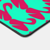 Abstract Swan Teal and Pink Mouse Pad (Hoek)