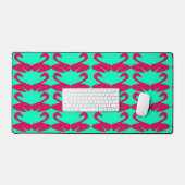 Abstract Swan Teal and Pink Mouse Pad (Keyboard & Muis)