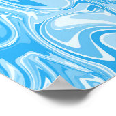 Abstract Swirl Art - Blue Poster (Hoek)