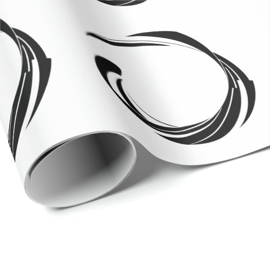 Abstract Swirl Circle Design – curved ring artwork Cadeaupapier (Rol Hoek)