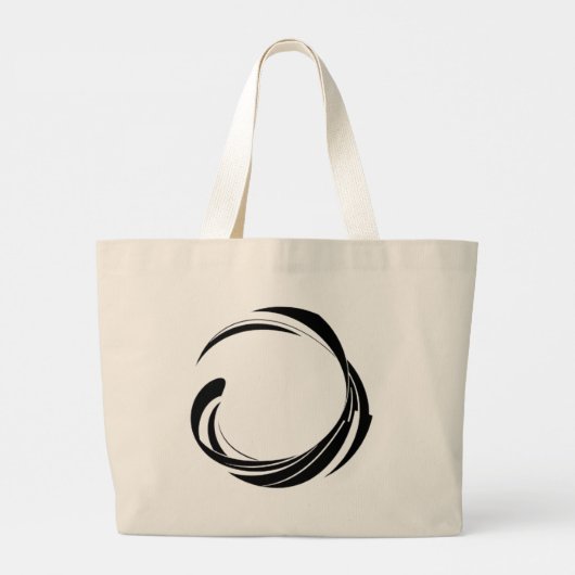Abstract Swirl Circle Design – curved ring artwork Grote Tote Bag (Achterkant)