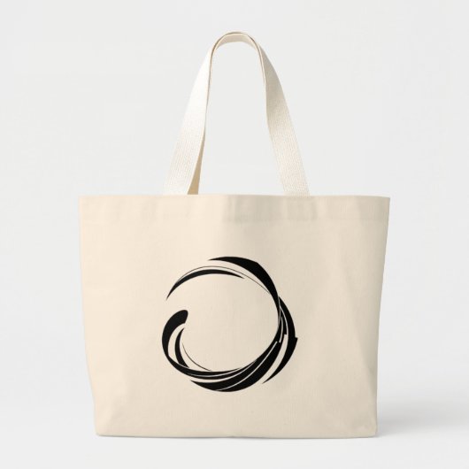 Abstract Swirl Circle Design – curved ring artwork Grote Tote Bag (Voorkant)