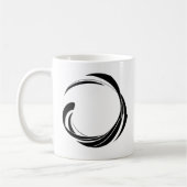 Abstract Swirl Circle Design – curved ring artwork Koffiemok (Links)