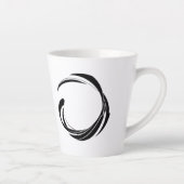 Abstract Swirl Circle Design – curved ring artwork Latte Mok (Rechts)