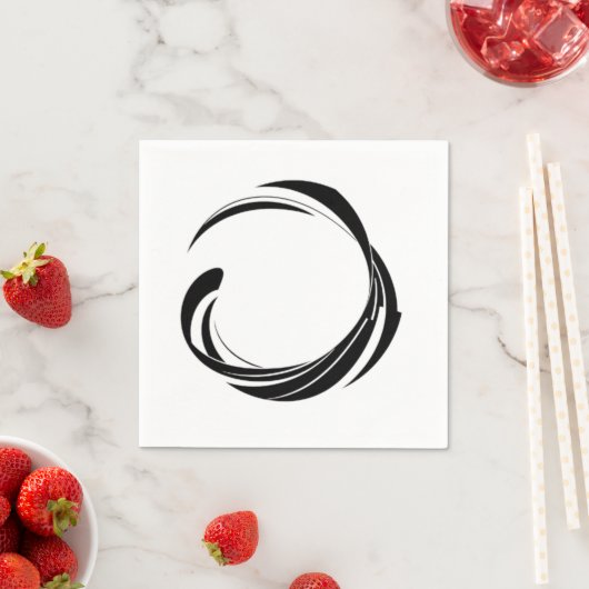 Abstract Swirl Circle Design – curved ring artwork Servet (Insitu)