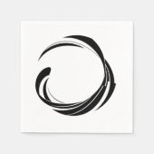 Abstract Swirl Circle Design – curved ring artwork Servet (Voorkant)