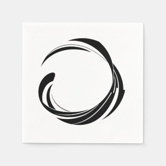 Abstract Swirl Circle Design – curved ring artwork Servet (Voorkant)