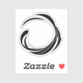 Abstract Swirl Circle Design – curved ring artwork Sticker (Vel)