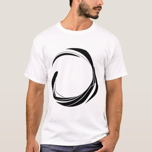 Abstract Swirl Circle Design – curved ring artwork T-shirt (Voorkant)