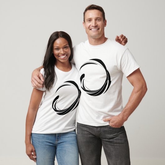 Abstract Swirl Circle Design – curved ring artwork T-shirt (Unisex)