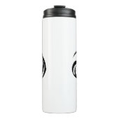 Abstract Swirl Circle Design – curved ring artwork Thermosbeker (Voorkant)