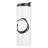 Abstract Swirl Circle Design – curved ring artwork Thermosbeker (Gedraaid links)