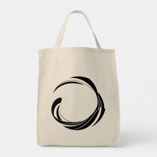 Abstract Swirl Circle Design – curved ring artwork Tote Bag (Achterkant)