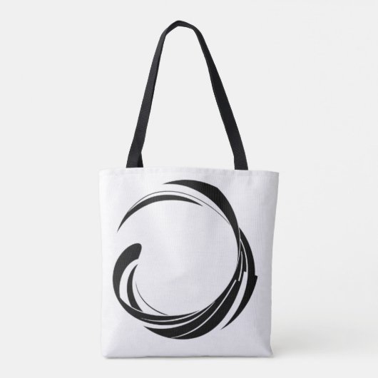 Abstract Swirl Circle Design – curved ring artwork Tote Bag (Achterkant)