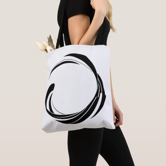 Abstract Swirl Circle Design – curved ring artwork Tote Bag (Dichtbij)