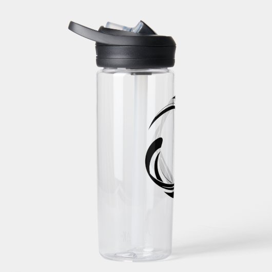 Abstract Swirl Circle Design – curved ring artwork Waterfles (Rechts)