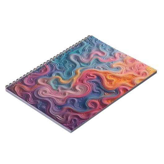 Abstract swirl notebook notitieboek (Linkerzijde)