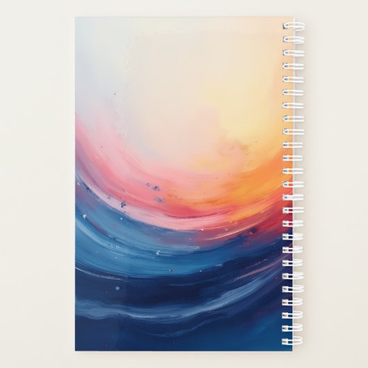 Abstract Swirl of Warmth and Depth Planner (Achterkant)
