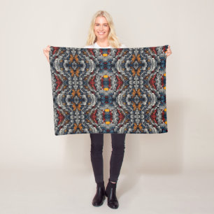 Abstract Swirl Patroon Dekbed Fleece Deken