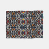 Abstract Swirl Patroon Dekbed Fleece Deken (Voorkant (Horizontaal))