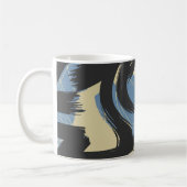 Abstract Swirling Brushstroke Design Koffiemok (Links)