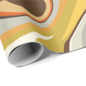 Abstract Swirling Orange and Beige Design Cadeaupapier (Rol Hoek)