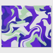 Abstract Swirling Pattern in Cool Tones Cadeaupapier (Vlak)