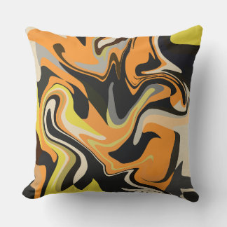 Abstract Swirling Pattern in Earthy Tones Kussen