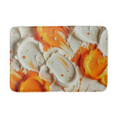 Abstract Swirling Teal and Orange Glossy Fluid Spl Badmat (Voorkant)