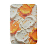 Abstract Swirling Teal and Orange Glossy Fluid Spl Badmat (Voorkant Verticaal)