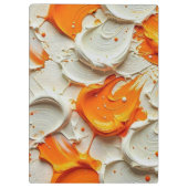 Abstract Swirling Teal and Orange Glossy Fluid Spl Klembord (Achterkant)