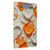 Abstract Swirling Teal and Orange Glossy Fluid Spl Klembord (Rechts)