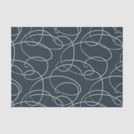 Abstract Swirling Vine | Elegant Line Art Charcoal Tissuepapier