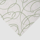 Abstract Swirling Vine | Elegant Line Art Cream Tissuepapier (Detail)