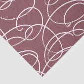 Abstract Swirling Vine | Elegant Line Art Mauve Tissuepapier (Detail)