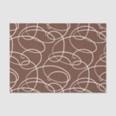 Abstract Swirling Vine | Elegant Line Art Rust Tissuepapier (Voorkant)