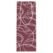 Abstract Swirling Vine | Modern Line Art Mauve Wijn Cadeautas (Achterkant)