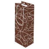 Abstract Swirling Vine | Modern Line Art Rust Wijn Cadeautas (Voorkant Gekanteld)