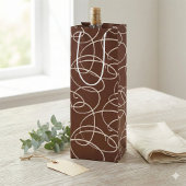 Abstract Swirling Vine | Modern Line Art Rust Wijn Cadeautas