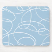 Abstract Swirling Vine | Modern Texture Desk Blue Muismat (Voorkant)