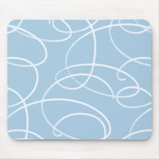 Abstract Swirling Vine | Modern Texture Desk Blue Muismat (Voorkant)