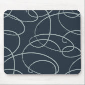 Abstract Swirling Vine | Modern Texture Desk Navy Muismat (Voorkant)