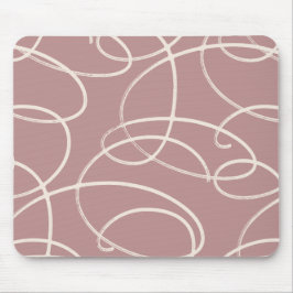 Abstract Swirling Vine | Modern Texture Desk Pink Muismat