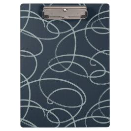 Abstract Swirling Vine | Professional Office Navy Klembord