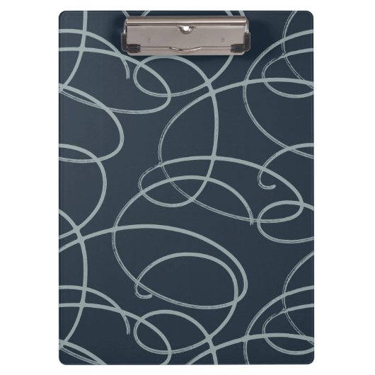 Abstract Swirling Vine | Professional Office Navy Klembord (Voorkant)